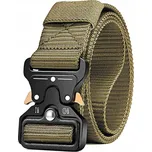 Taktický Pás Muži Nastavitelný, Vojenské Doplňky, SURVIVAL QR khaki (Perfektní a praktický doplněk pánského šatníku nejen na cesty, ale i každý den. Tento model byl navržen tak, aby byl velmi pohodlný a pohodlný na nošení. Spona: kovová s uzamykacím systé