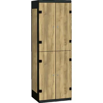 Šatní skříň TRITON šatní skříň se 4 boxy kov-lamino T1525, černá - dub Baroque Gold + doprava zdarma