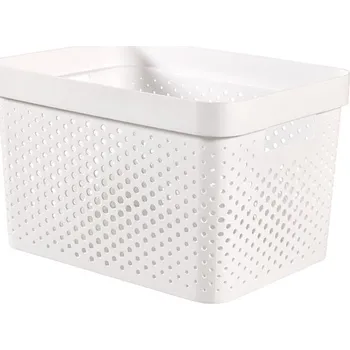 Úložný box Box Curver Infinity Dots 17L bílý