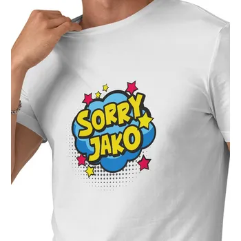 Pánské tričko Pánské triko bílé - Sorry jako M