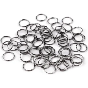 Přívěsek Spojovací kroužek dvojitý Ø12 mm, barva 2 nikl černý