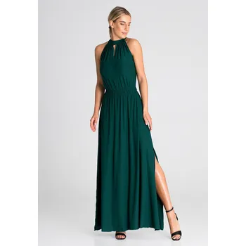 Dámské šaty Dámské společenské šaty M945 zelené - Figl M