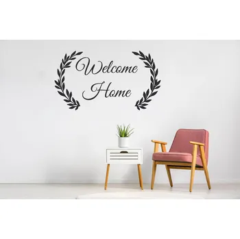 Samolepící dekorace Lepy.cz Samolepka na zeď Welcome home Velikost (šířka x výška): 30x17cm, Barevná varianta: Tmavě šedivá