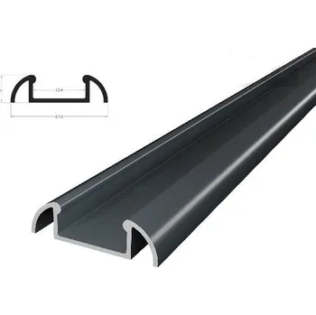 LED lišta Tech-Light Hliníkový profil P2-1 1m pro LED pásky, Grafit