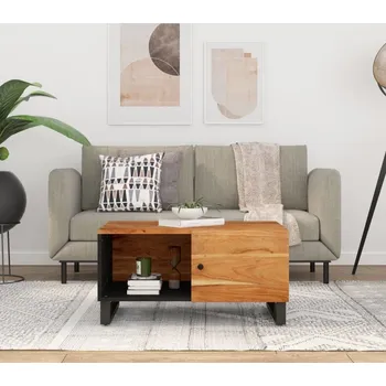 Konferenční stolek vidaXL Konferenční stolek 80 x 50 x 40 cm masivní mangovník a kompozit [350633] Barva: Hnědá