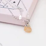 Drahokamia Stříbrný náhrdelník s přírodním citrínem 2