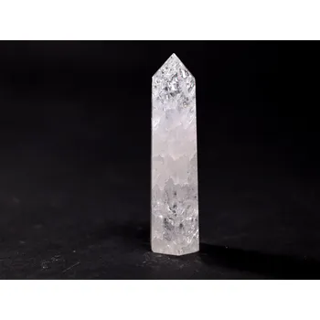 Drahý kámen Magieprirody.cz Obelisk Křišťál pukaný 59 g špice 82 mm #A229