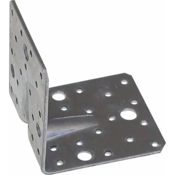 Tesařské kování úhelník s velkým prolisem, zkosené rohy 55*70/70mm Zn 81U4