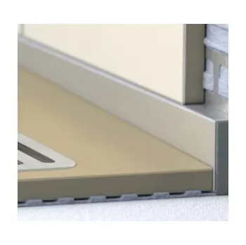 Stavební profil Spádová lišta Havos do sprchy, stěnová 12,5mm / 1,0m Pravá, kartáčovaná nerez chemická (Havos / Spádový profil stěnový)