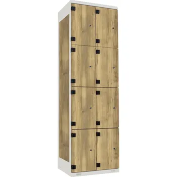 TRITON šatní skříň s 8 boxy kov-lamino T1970, šedá - dub Baroque Gold + doprava zdarma