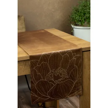 ubrus Elegantní sametový běhoun na stůl BLINK 13 hnědý Rozměr běhounu (šířka x délka): 35x220cm