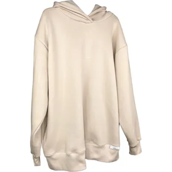 Pánská mikina Mimilove Pánská oversize mikina s kapucí Světle béžová