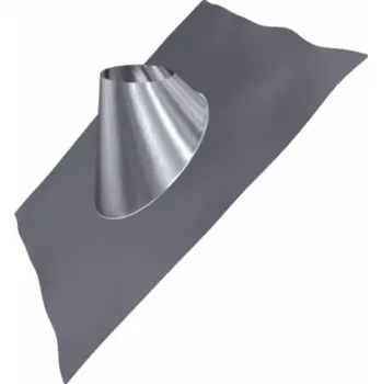 Komín CIKO Střešní průchodka 45° s olověnou základnou, sklon 35°- 50°, lesklý plášť a pr. 150 mm