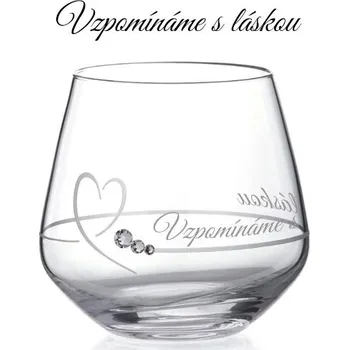 Svícen Dekorant Svícen na čajovou svíčku na dušičky VZPOMÍNÁME S LÁSKOU