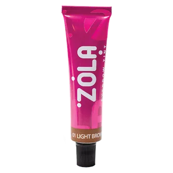 Barva na řasy a obočí ZOLA barva na obočí s kolagenem 15 ml Barva: 01 Light brown (světle hnědá)