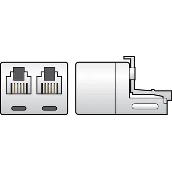 Elektrický konektor AV:link redukce 1x RJ11 samec - 2x RJ11 samice