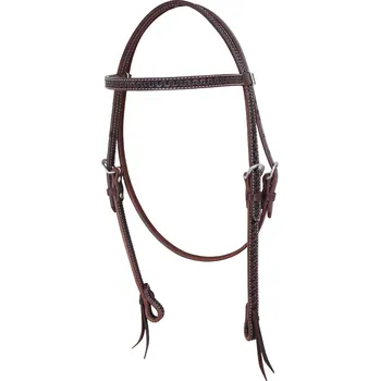 Pool's Uzdečka westernová Cross Over Snake Tooling Pool's, COB/FULL, hnědá