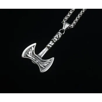 Náhrdelník B-TOP Vikingský pánský náhrdelník s přívěskem dvousečné sekery Typ: Typ 4