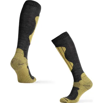 Pánské ponožky Pánské podkolenky Zulu Ski Merino Men Velikost ponožek: 43-47 / Barva: šedá/žlutá