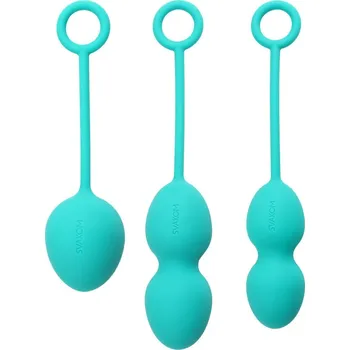 Venušiny kuličky Svakom Nova Green, sada 3 silikonových vaginálních kuliček s průměry 2,8–3,6 cm