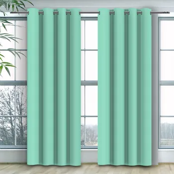 pant Jednobarevný závěs - Mentolový Uchycení závěsu: Řasící páska 1