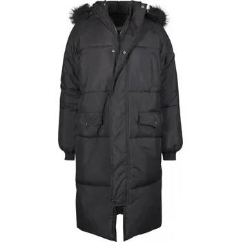 Dámské oblečení Urban Classics Oversize Faux Fur Puffer 2XL Černá