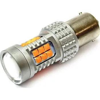 Autožárovka žárovka LED 12V-24V 21W BA15s oranžová