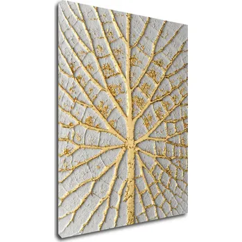 Obraz Impresi Obraz Zlatý list na bílém pozadí - 70 x 90 cm