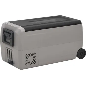vidaXL Chladicí box s kolečky a rukojetí černý a šedý 60 l PP a PE [51786]