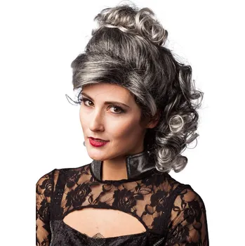 Karnevalový kostým Dámská paruka - Šedo-černá