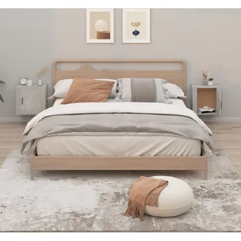 Noční stolek vidaXL Nástěnné noční stolky 2 ks 50x30x47 cm [816875] Barva: Betonová šedá