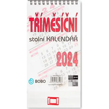 Kalendář BOBO Stolní kalendář Tříměsíční 2024