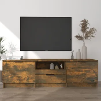 Televizní stolek vidaXL TV skříňka 140 x 35 x 40 cm kompozitní dřevo [811452] Barva: kouřový dub