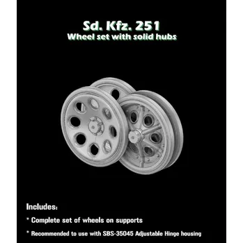 Plastikový model S.B.S model 1/35 Sd.Kfz. 251 Roadwheel Set With Solid Hubs