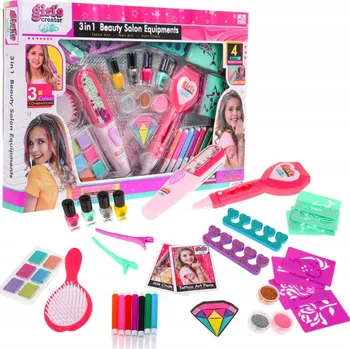 dětské šminky a malovátka RKToys Girls Creator Beauty Salon Equipments 3v1