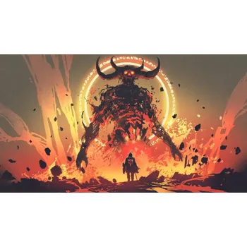 Plakát Plakát, Obraz - the boss fight with lava demon, Grandfailure