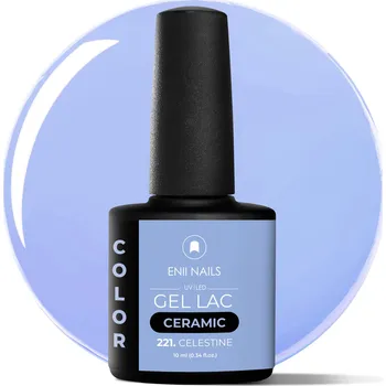 Lak na nehty ENII NAILS Gel lak Ceramic 221 Celestine - gelový lak bez HEMA, 10 ml