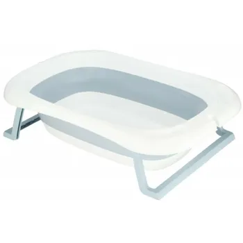 koupací vanička Springos Skládací vanička pro děti 85 x 53 cm bílá/šedá