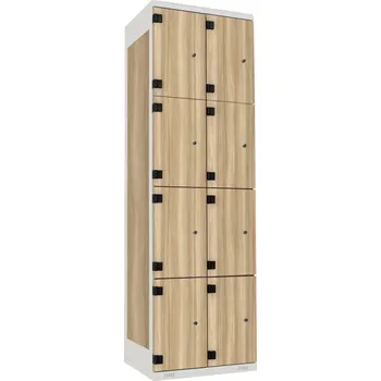 TRITON šatní skříň s 8 boxy kov-lamino T1970, šedá - jasan Blonde Surfside + doprava zdarma