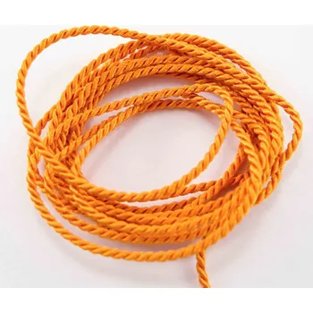 Točené šňůry - více barev - průměr 0,25 cm pomerančová