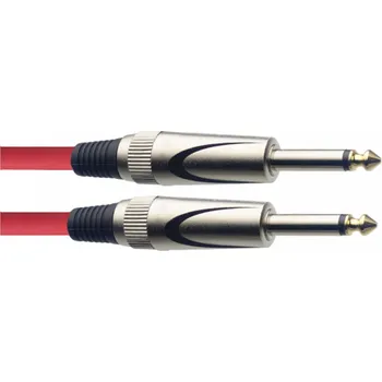 Hudební nástroj Stagg SGC3DL CRD, kabel JACK/JACK, 3 m, červený