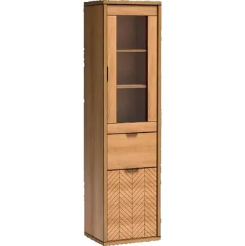 Knihovna Nábytek PEGAS s.r.o. Vitrína Fonti F2 bez nožek Dub karamel