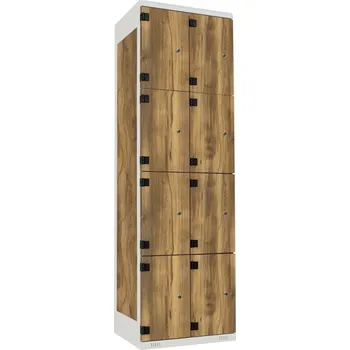 TRITON šatní skříň s 8 boxy kov-lamino T1970, šedá - dub Baroque Amber + doprava zdarma