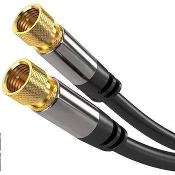 PREMIUMCORD kabel, satelitní anténní F male - F male (135 dB) 4x stíněný 3m