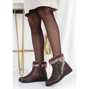 Dámská zimní obuv Super in Zimní boty na klínku 6827BR Velikost: 36