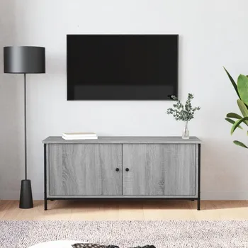Nábytek vidaXL TV skříňka s dvířky 102 x 35 x 45 cm kompozitní dřevo [826290] Barva: šedá sonoma