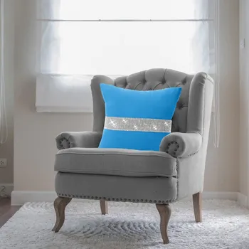 Povlak na polštářek Dekorační povlak na polštář GLAMOUR 404-41 azurový