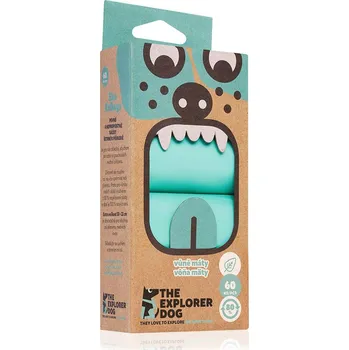 sáček na exkrement EXPLORER DOG Sáčky recyklované na psí hovínka s&nbsp;vůní máty 60 ks