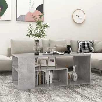 Konferenční stolek vidaXL Konferenční stolek 100 x 50 x 40 cm dřevotříska [815841] Barva: Betonová šedá