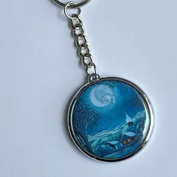 Zuzana Honsová Přívěsek na klíče - Krajina s měsícem